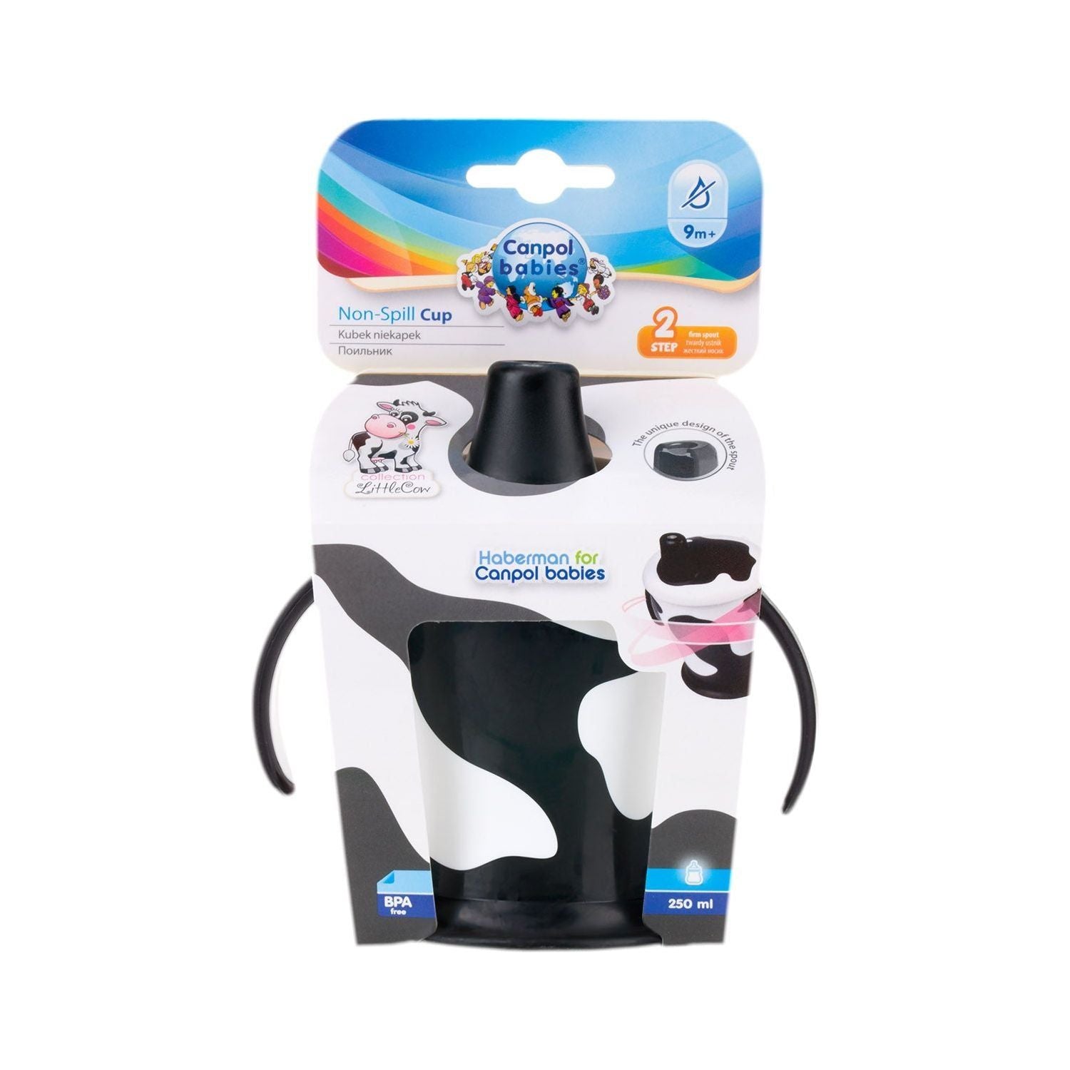 Gobelet anti-fuite Canpol ferme 250 ml LITTLE COW 9 mois et plus