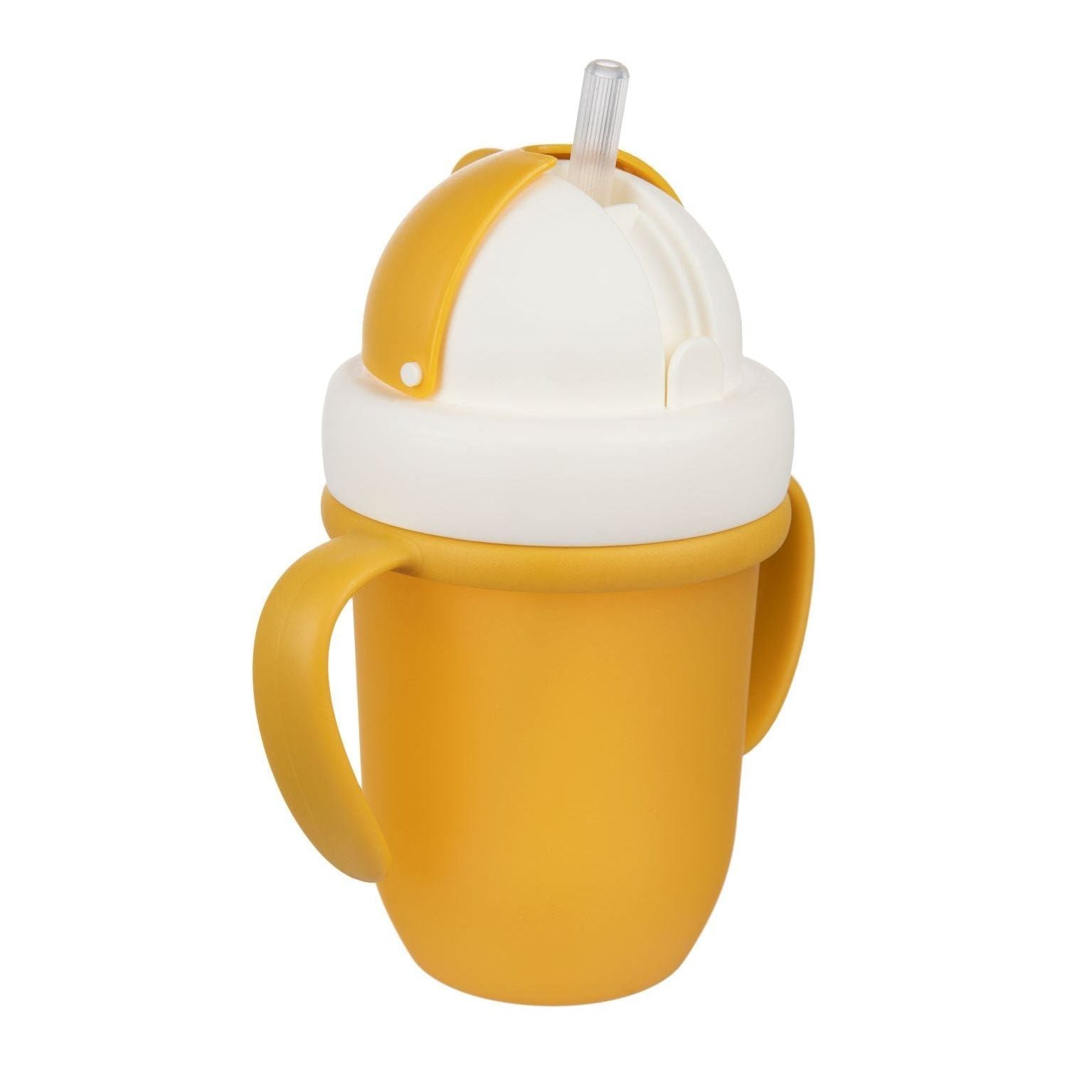 Canpol Cup with Silicone Flip-top Straw 210ml - Yellow