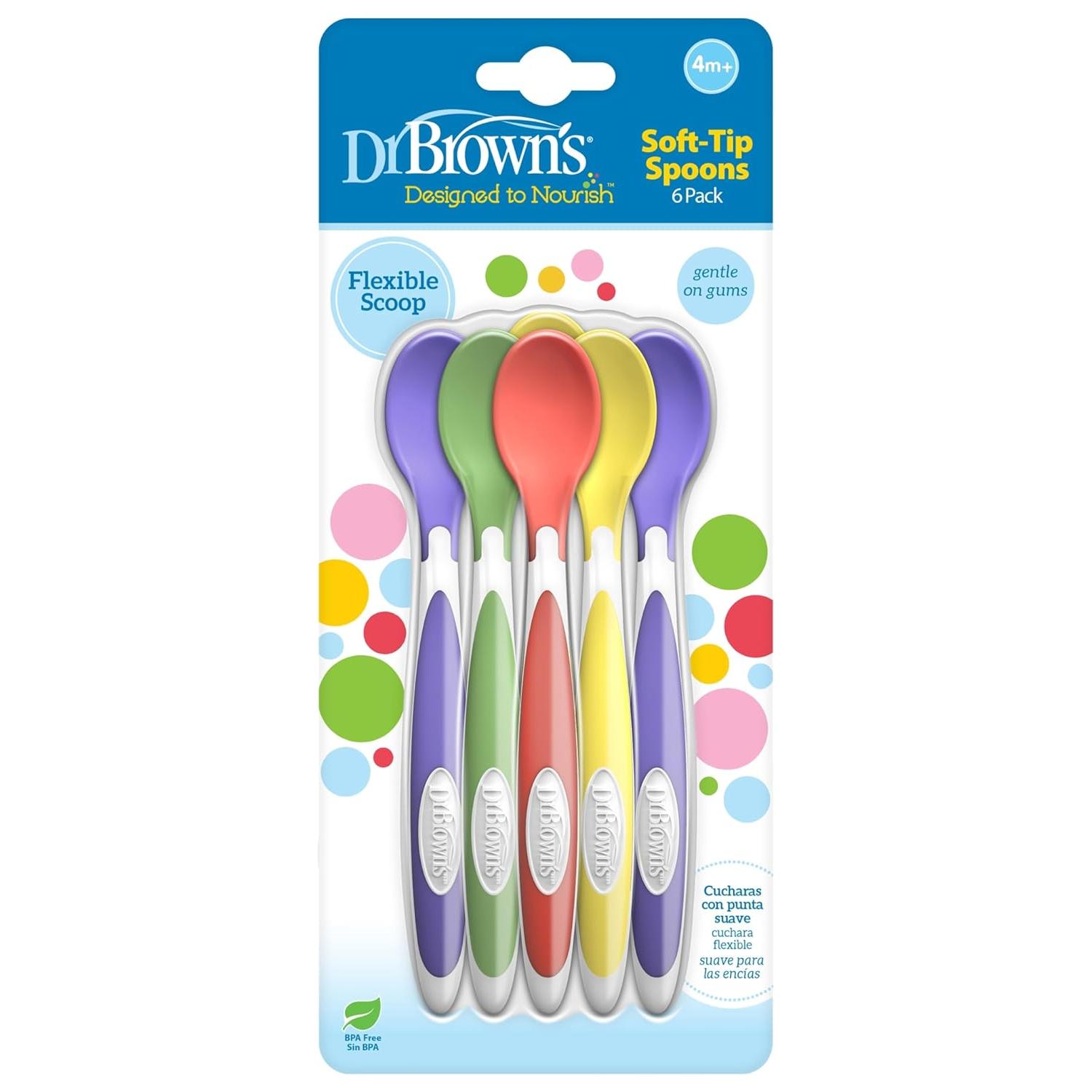 Dr. Brown's Soft-tip Spoons 6-Pack 4m+