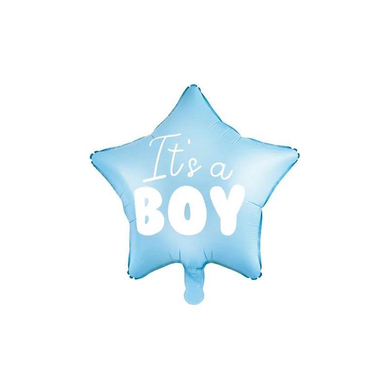 Balloon Star Blue "IT'S A BOY" - 48cm