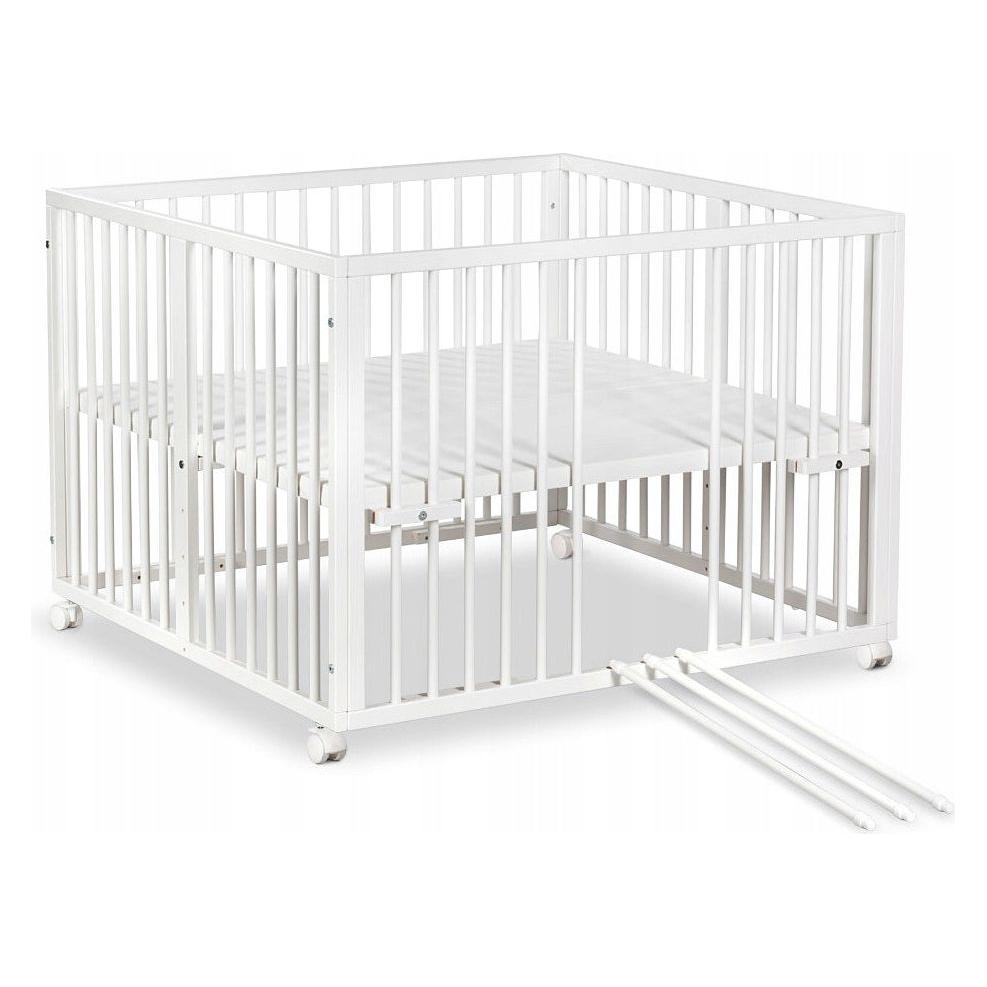 Elijah Wooden Playpen - White