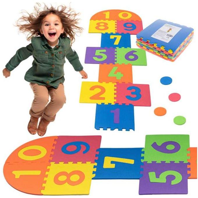 Tapis puzzle en mousse Happy Bunny Hopscotch