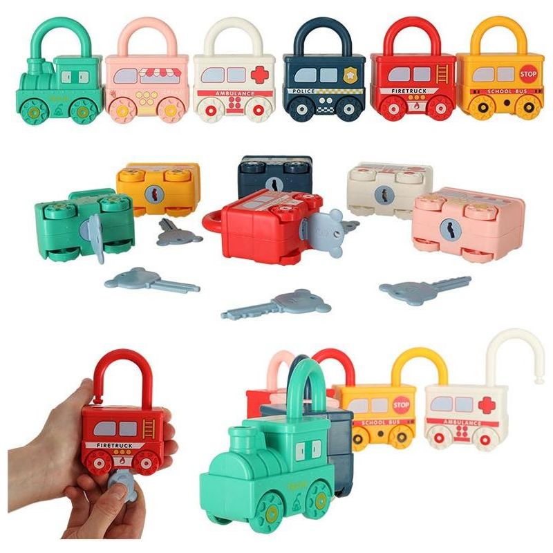 Happy Bunny Montessori Padlocks Cars 18m+