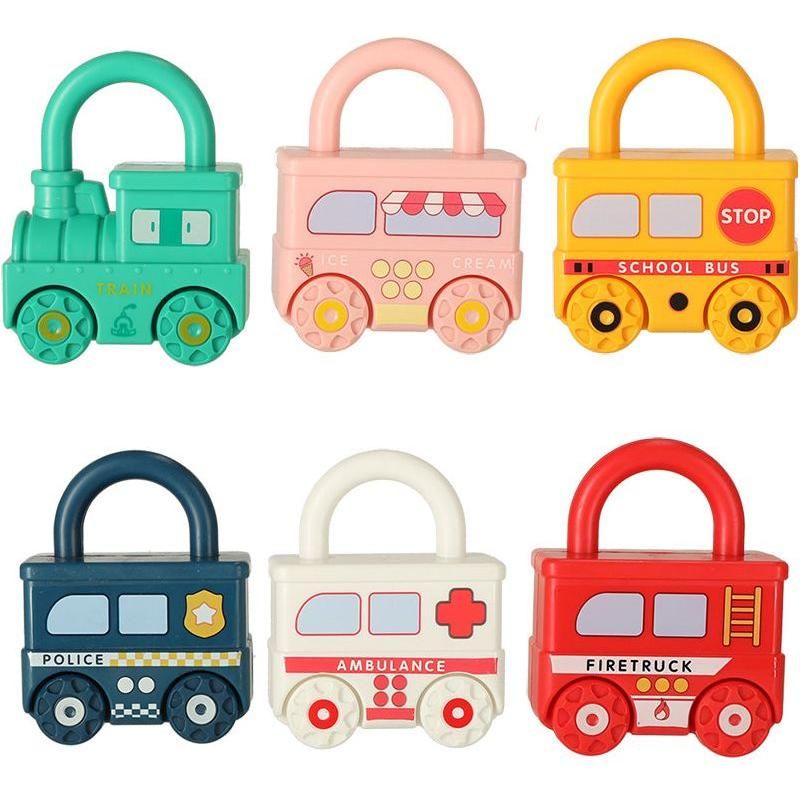 Happy Bunny Montessori Padlocks Cars 18m+