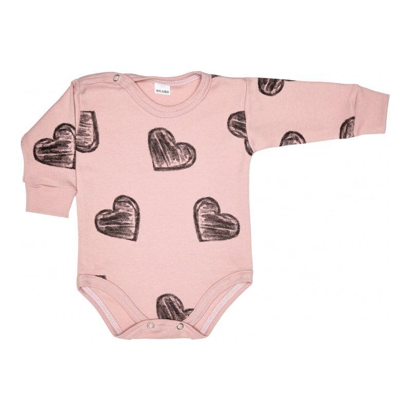 Lilly Bean Long Sleeve Bodysuit - Pink Hearts