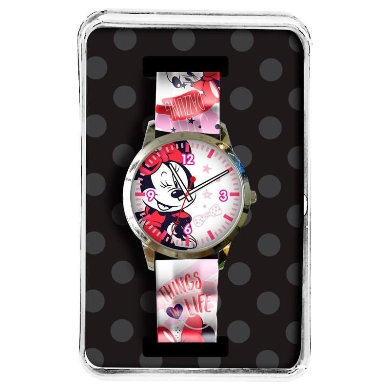 Montre analogique colorée avec licence Minnie Mouse