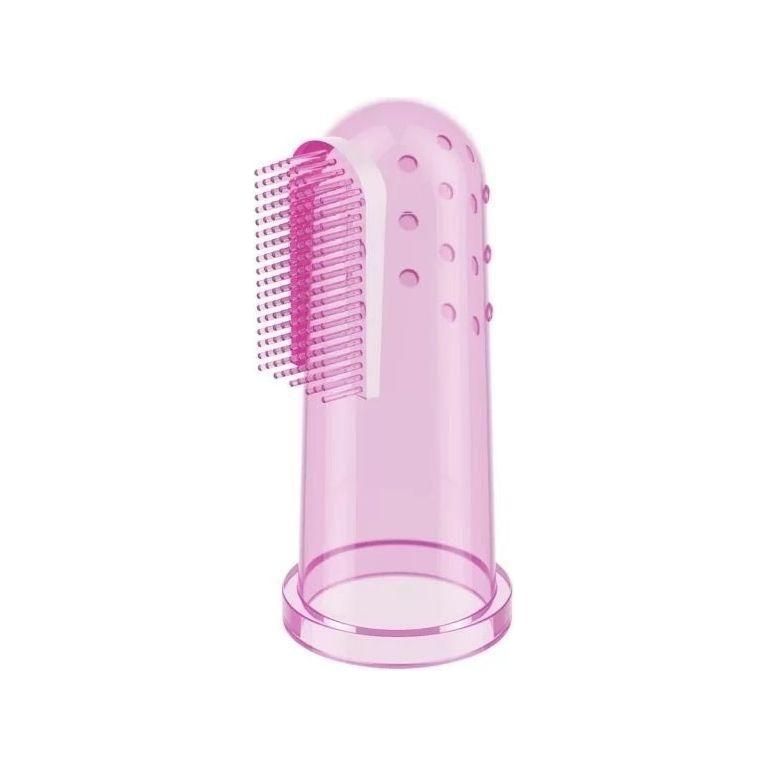 Brosse à dents en silicone pour bébé Babyono - Rose