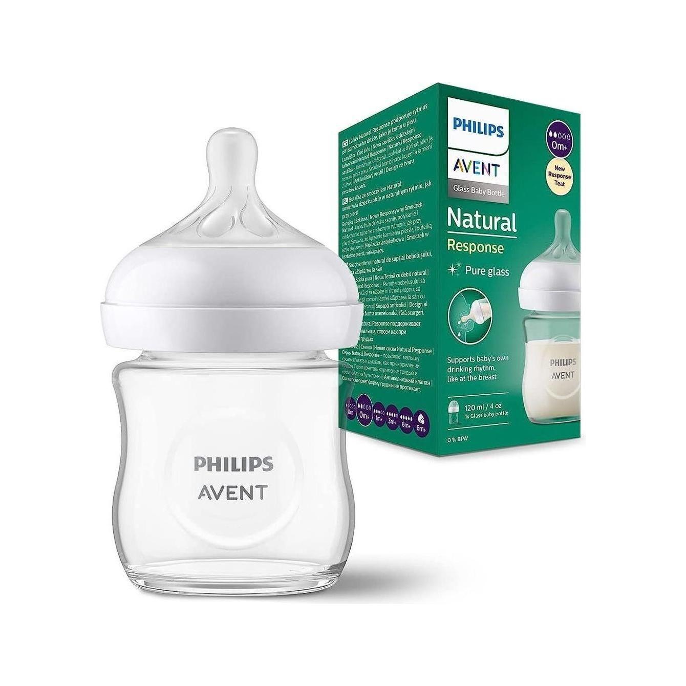 Biberon en verre Philips Avent Natural Response - 2 tailles