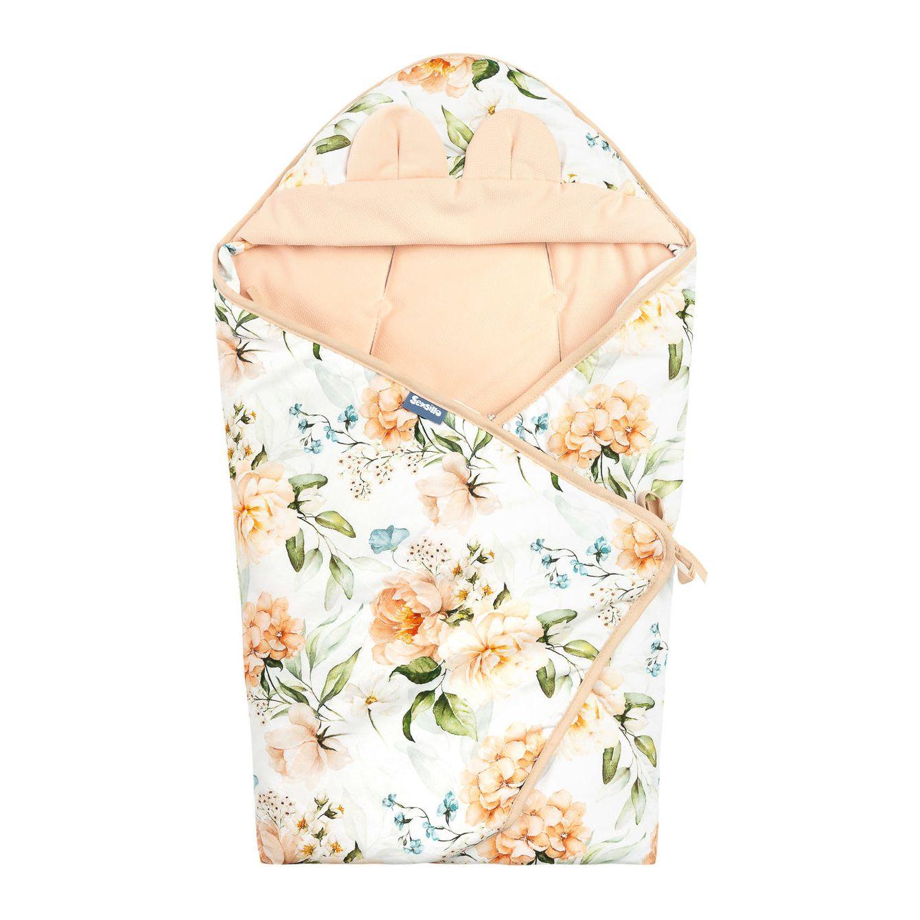 Sensillo Velvet Car Seat Swaddle XL - Peony