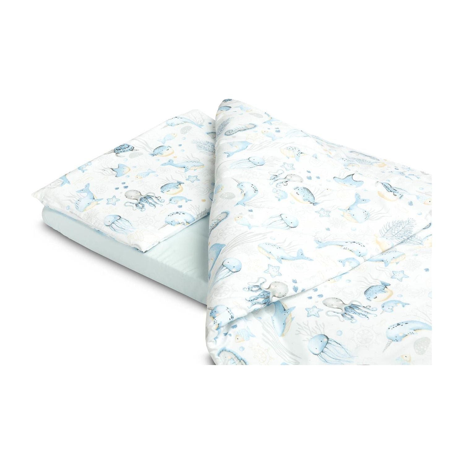 Sensillo Bedding Set With Sheet 120x60 cm - UNDERWATER WORLD