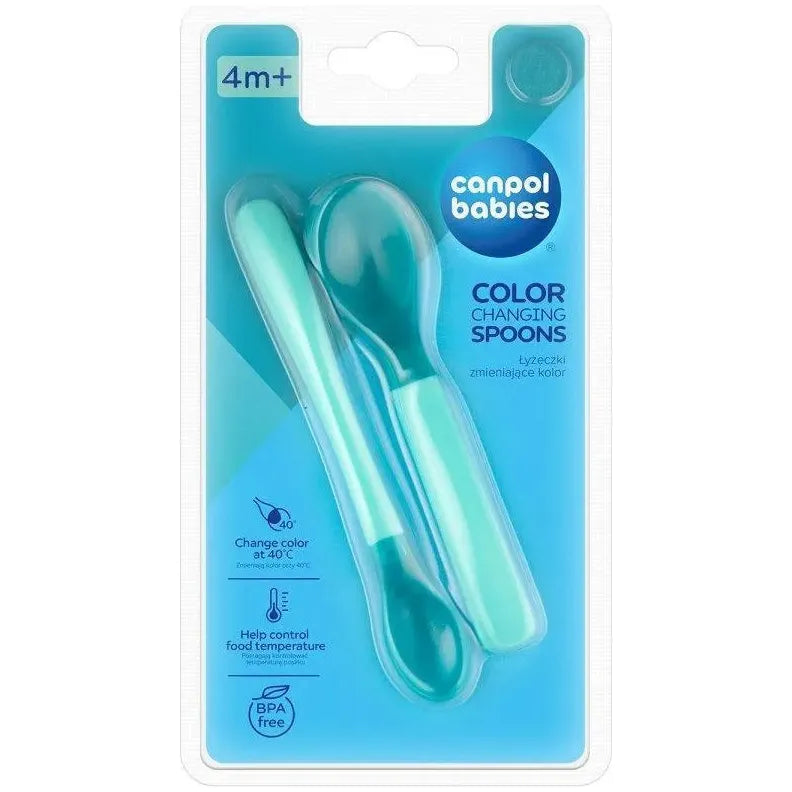 Canpol Color Changing Spoons-Temperature 2 pcs - Blue