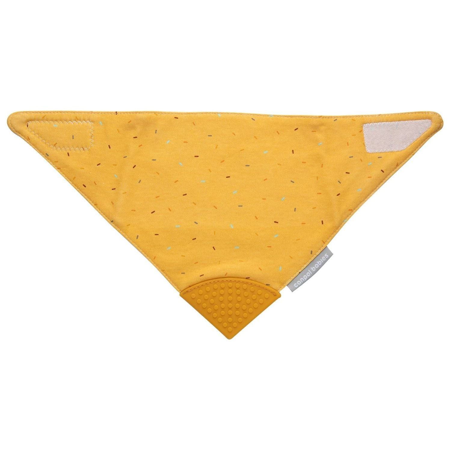 Canpol Cotton Bib With Teether - Yellow