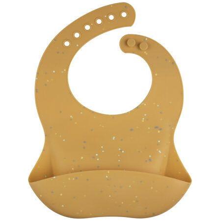 Canpol Silicone Bib with Pocket  - Yellow Confetti