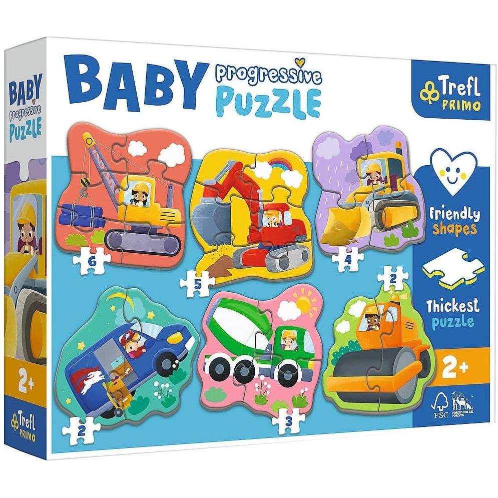 Puzzles progressifs Trefl Baby 2+ - 3 modèles