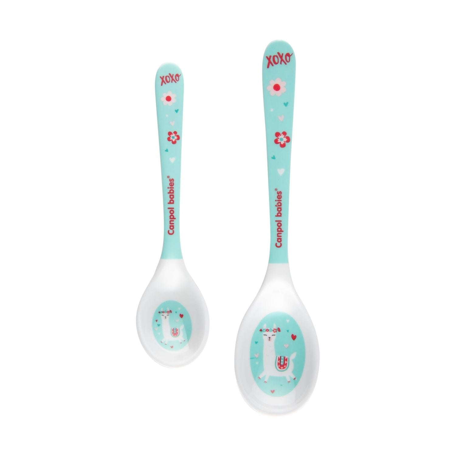 Canpol Melamine Spoons 2 pc - EXOTIC ANIMALS - Turquoise