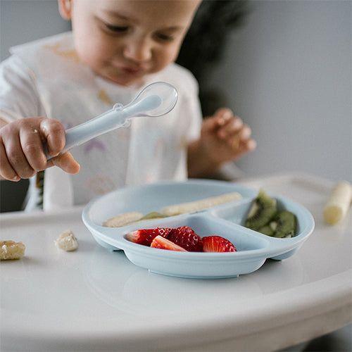 Babyono  Silicone Plate Wth Suction Cup - Blue