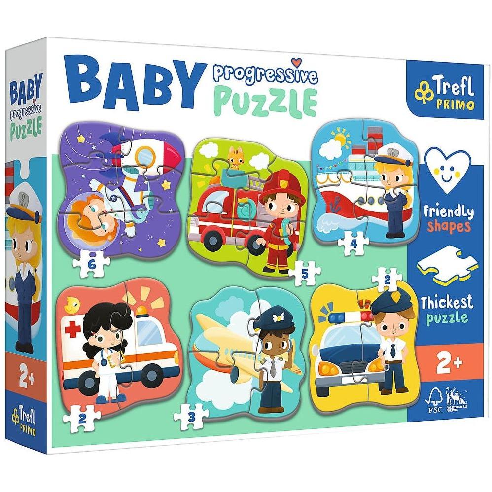 Puzzles progressifs Trefl Baby 2+ - 3 modèles