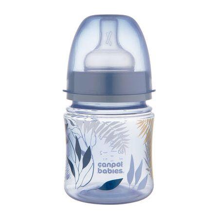 Biberon Canpol Anti-Colic à col large 120 ml Gold Easy Start - Bleu