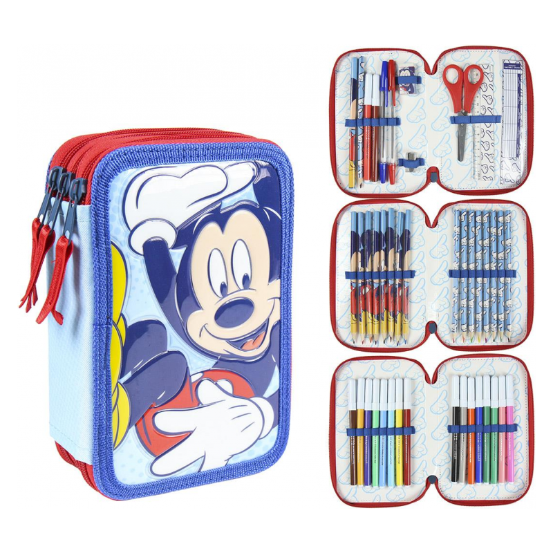 Trousse à crayons Cerda à 3 compartiments - Mickey Mouse