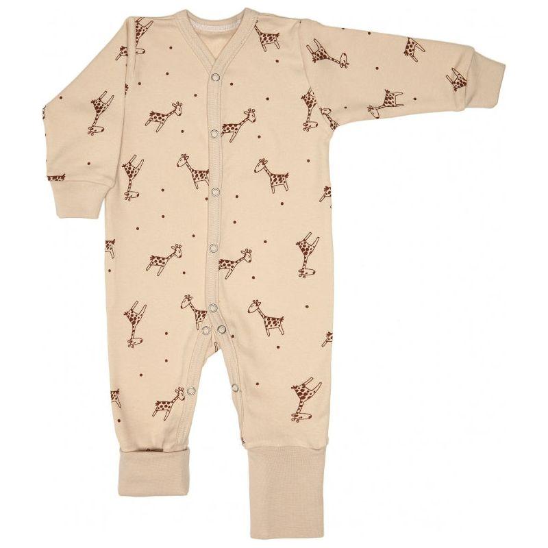 Lilly Bean Babygrow With Cuffs - Giraffe