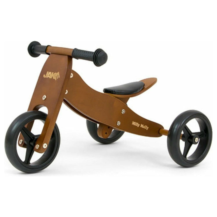 Dark Olive Green Milly Mally Jake 2in1 Wooden Balance Bike - 5 Colours