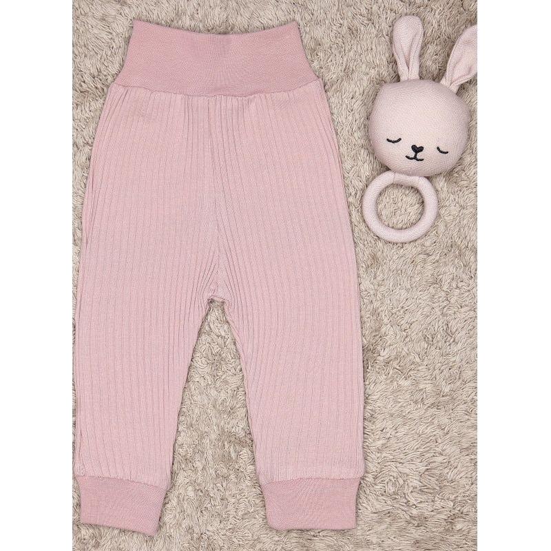 Lilly Bean Ribbed Cotton Trousers - Pink