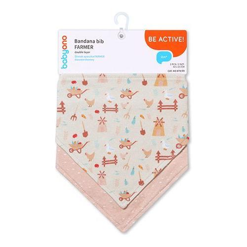 Babyono Bandana Bib 2-pack - Farmer