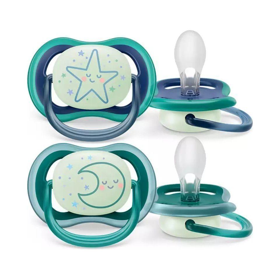 Sucette Philips Avent Air Night 6-18 mois, lot de 2