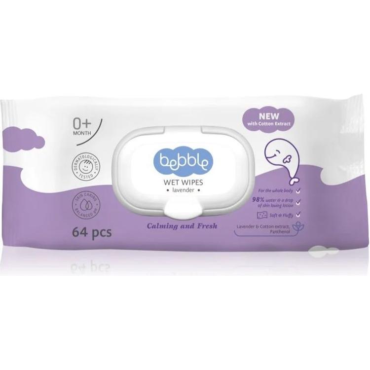 Bebble Baby Wet Wipes Lavender 64 pcs