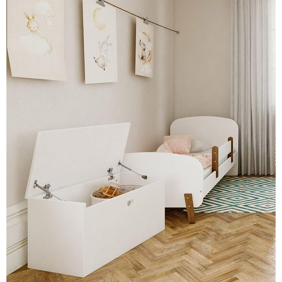 Wooden Toy Storage Bench- Heart