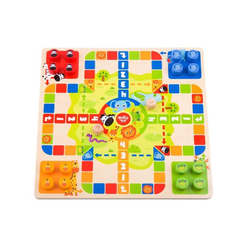 Jeu de Ludo en bois Tooky Toy 2 en 1