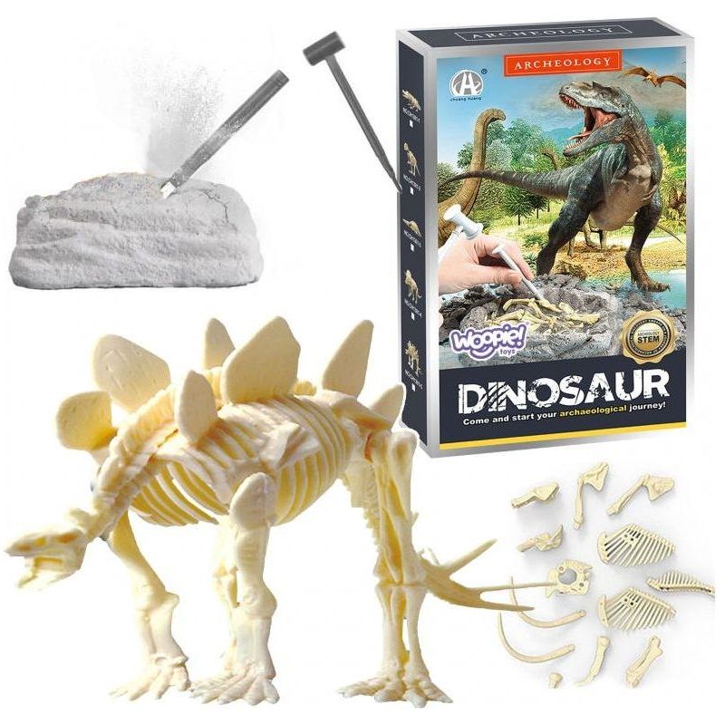 WOOPIE Dinosaur Skeleton Fossil Digging Kit - Stegosaurus