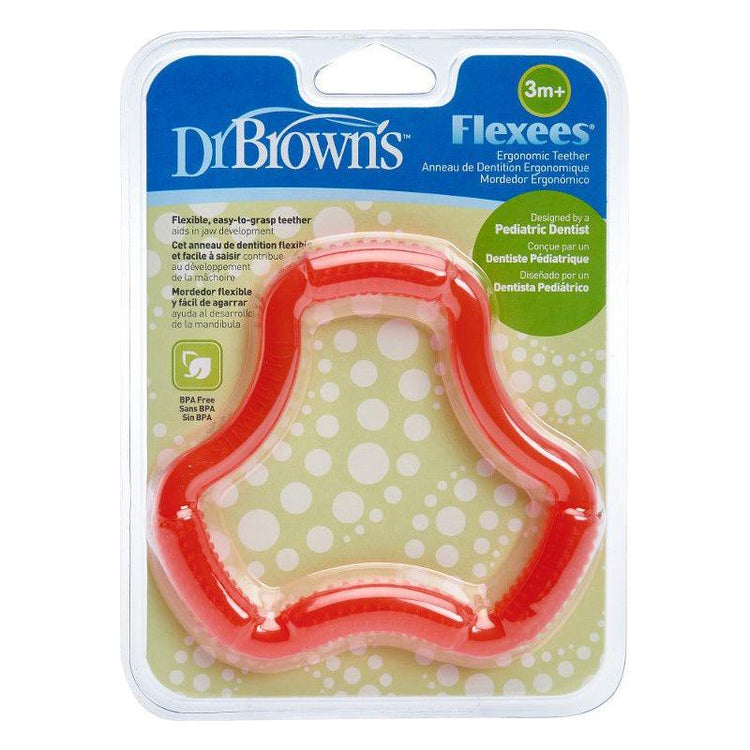 Tan Dr Brown's Flexees Teether 3m+ - 2 Colours