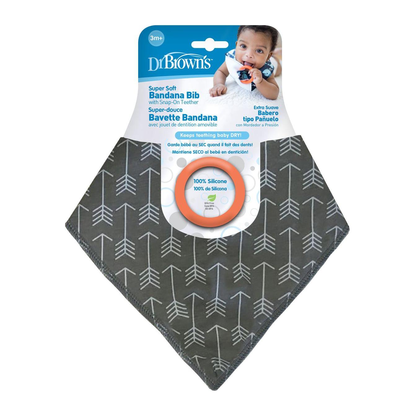 Dark Slate Gray Dr. Brown‚Äö√Ñ√∂‚àö√ë‚àö¬•s Teething Bandana Bib - 4 Designs