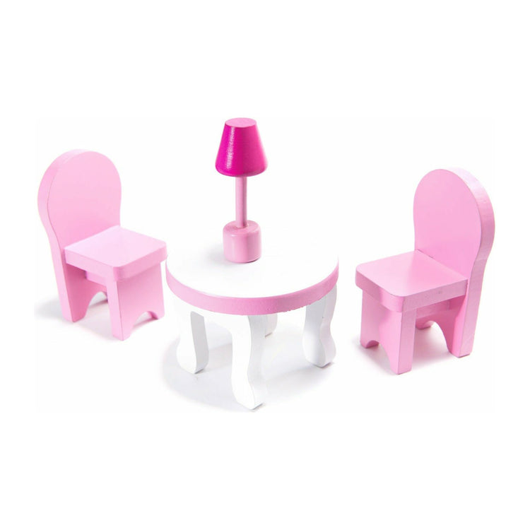 Light Pink Pink Wooden Villa Dollhouse 70cm LED