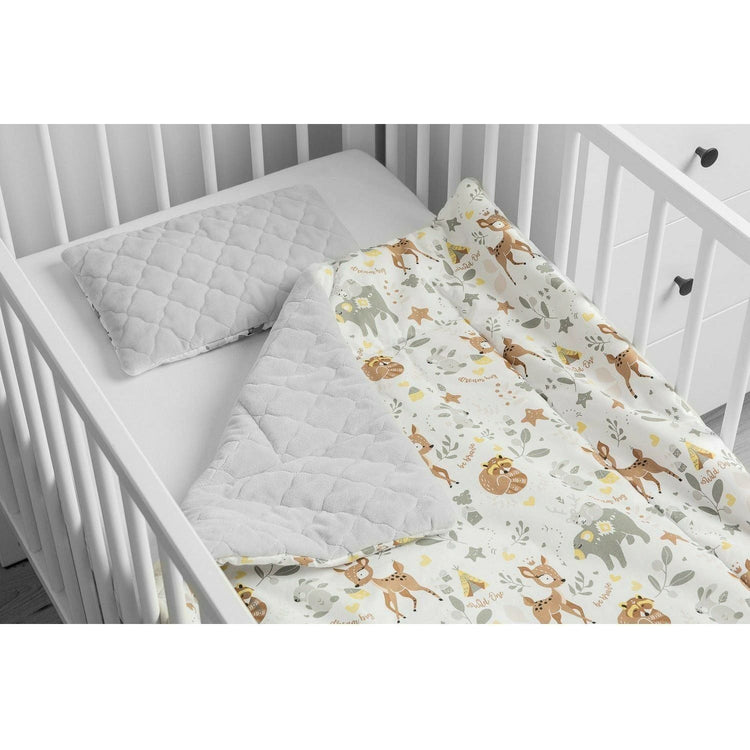 Gray Sensillo Velvet Cot Set Pillow & Duvet Set - 6 Designs