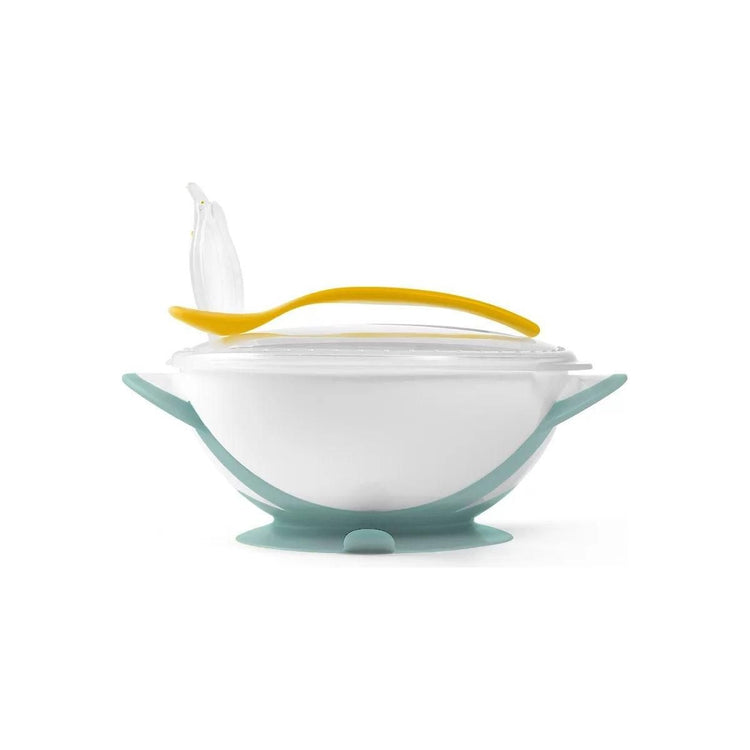 Light Gray Babyono Bowl With A Suction And A Spoon - 4 Colours