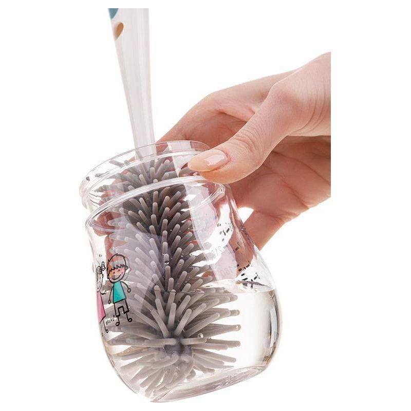 Gray Akuku Silicone Bottle Cleaning Brush