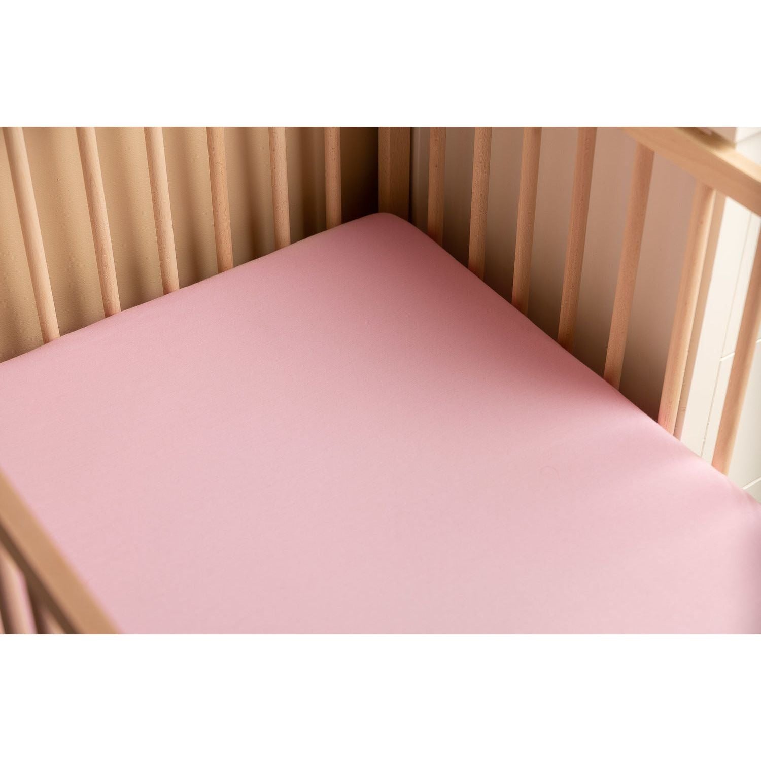 Drap de lit bébé Sensillo en bambou 120x60 - Rose