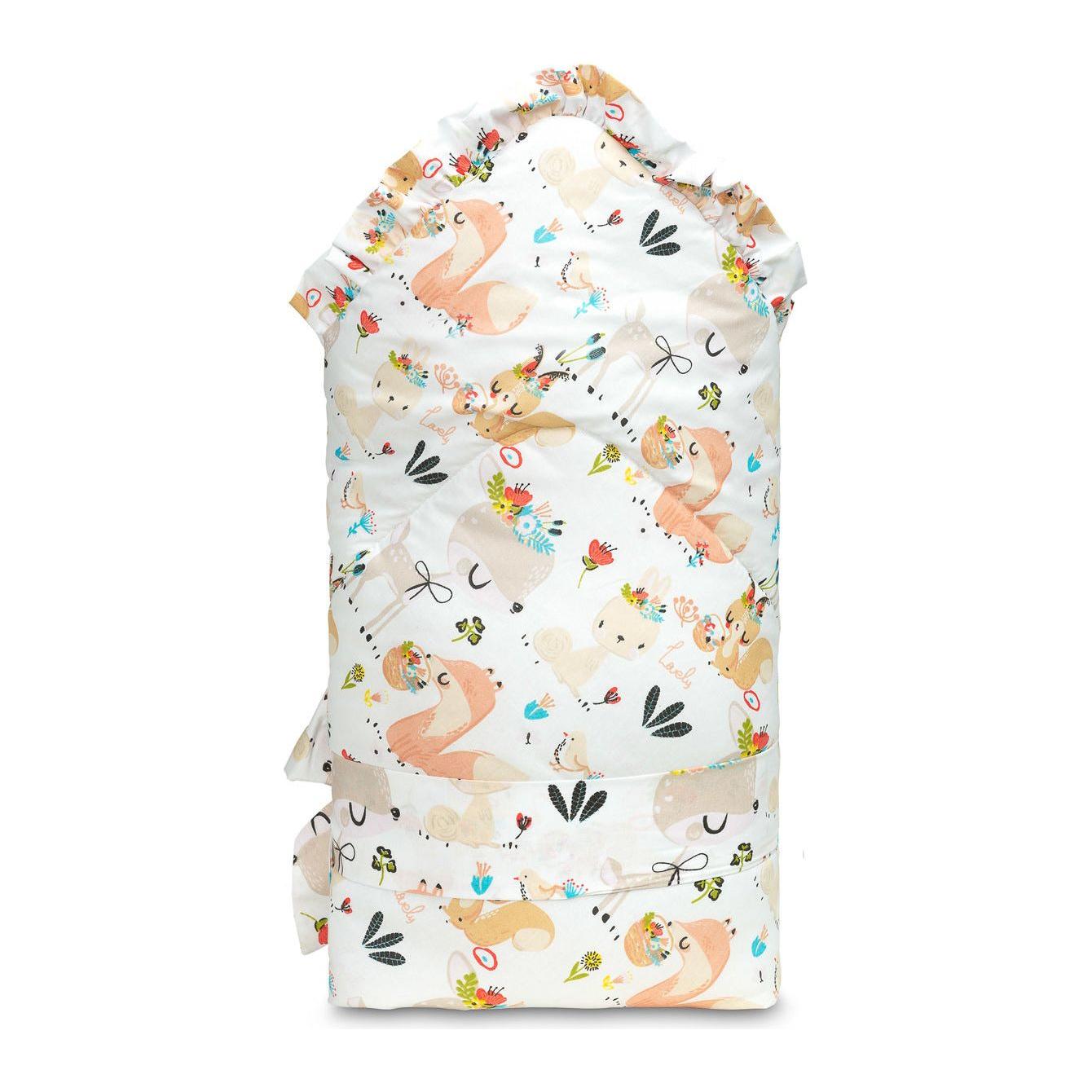 Sensillo 100% Cotton Swaddle With Frill - Peach Picnic