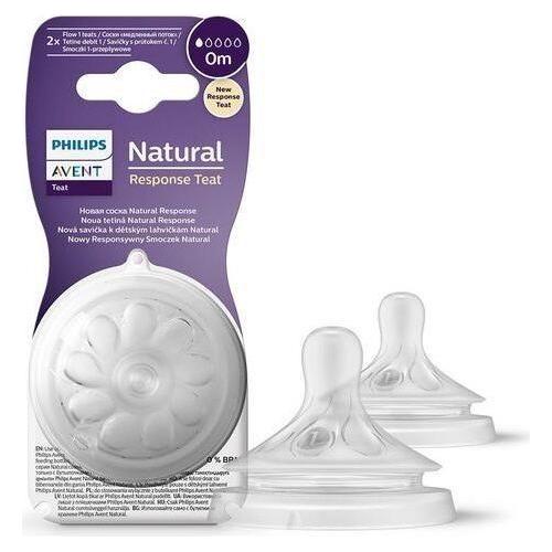 Philips Avent Natural Response Teat 2 pcs - 3.0 0m+ Flow 1