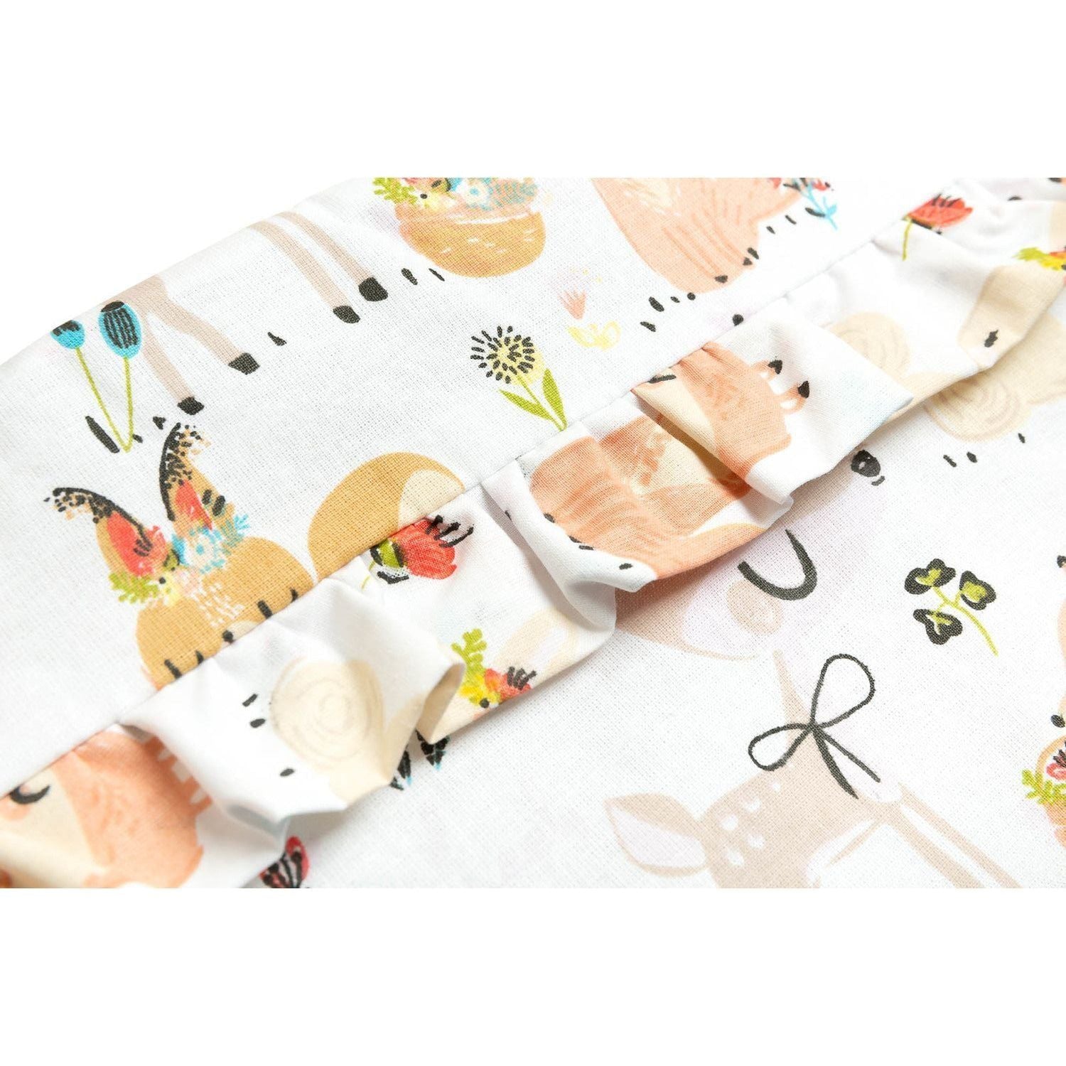 Sensillo Cot Bumper - Peach Picnic