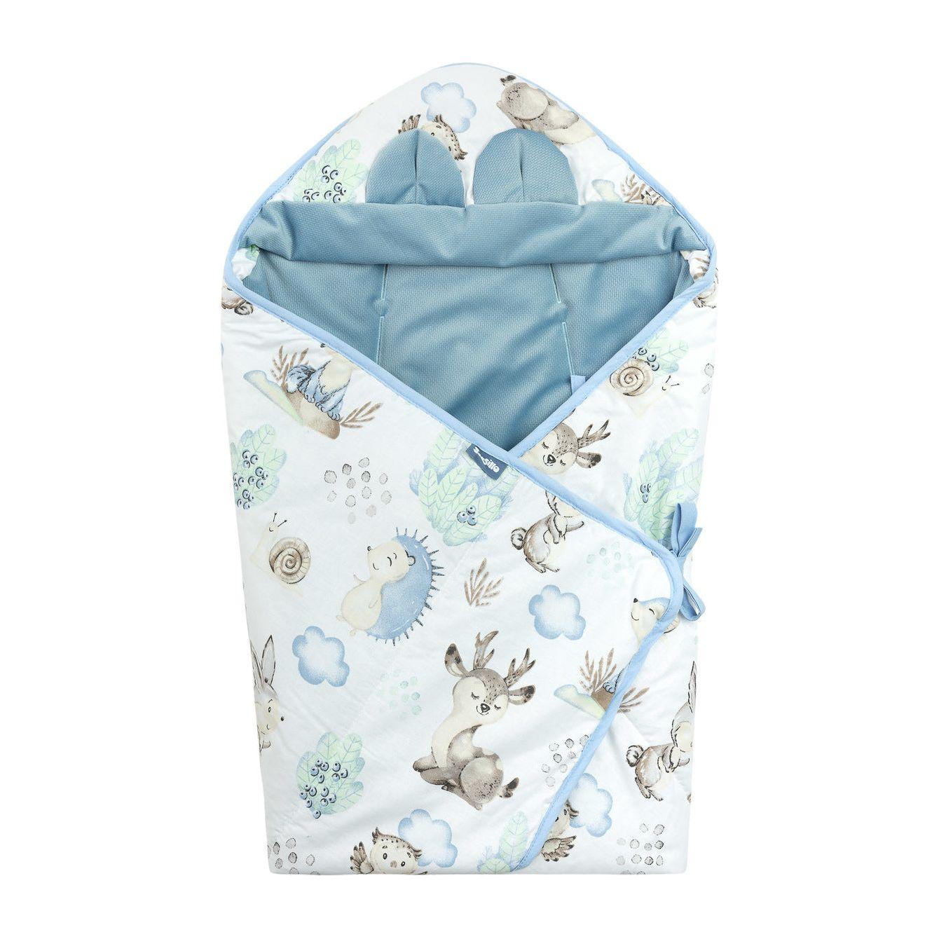 Sensillo Velvet Car Seat Swaddle XL - Blue Animals