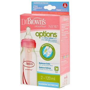 Light Gray Dr Brown's Anti-colic Options+ Narrow Bottle 120 ml 2 Pack - 2 Colours