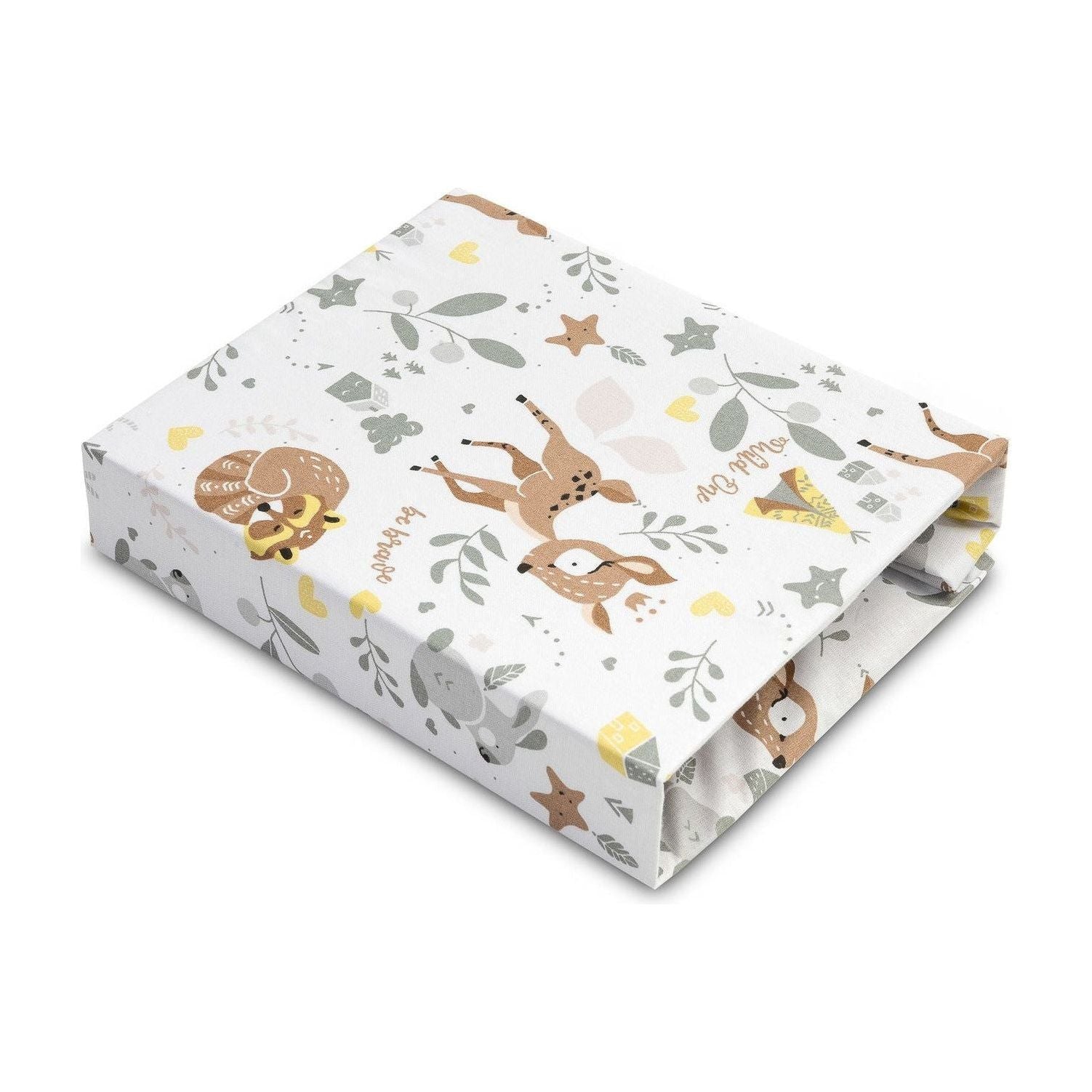 Light Gray Sensillo Printed Cot Sheet 120x60 cm - 7 Designs