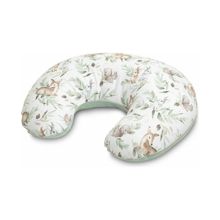 Light Gray Sensillo Waffle Nursing Pillow - Mint Deer