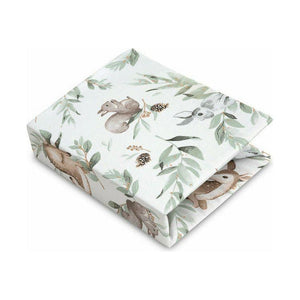 Light Gray Sensillo Printed Cot Sheet 120x60 cm - 7 Designs