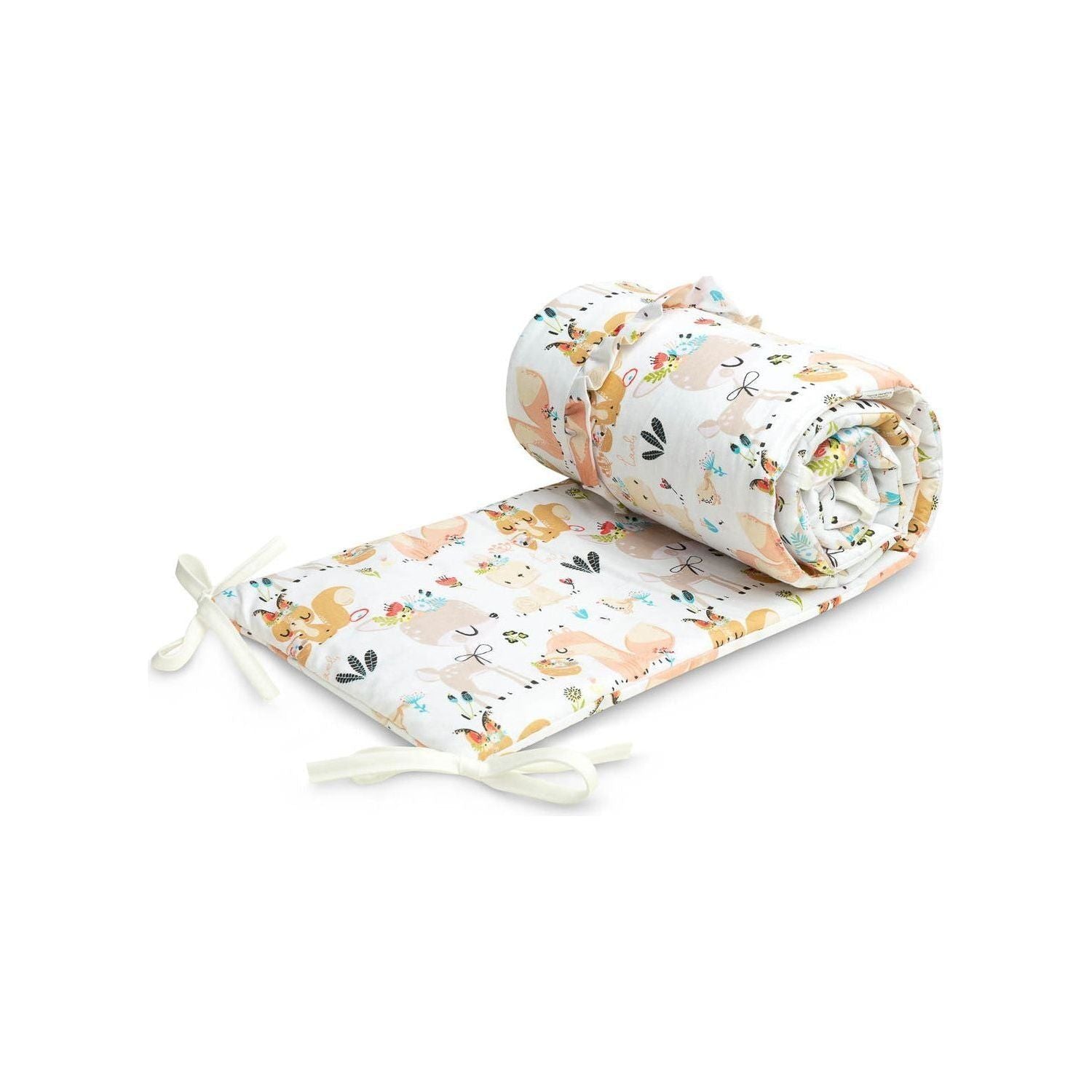 Sensillo Cot Bumper - Peach Picnic