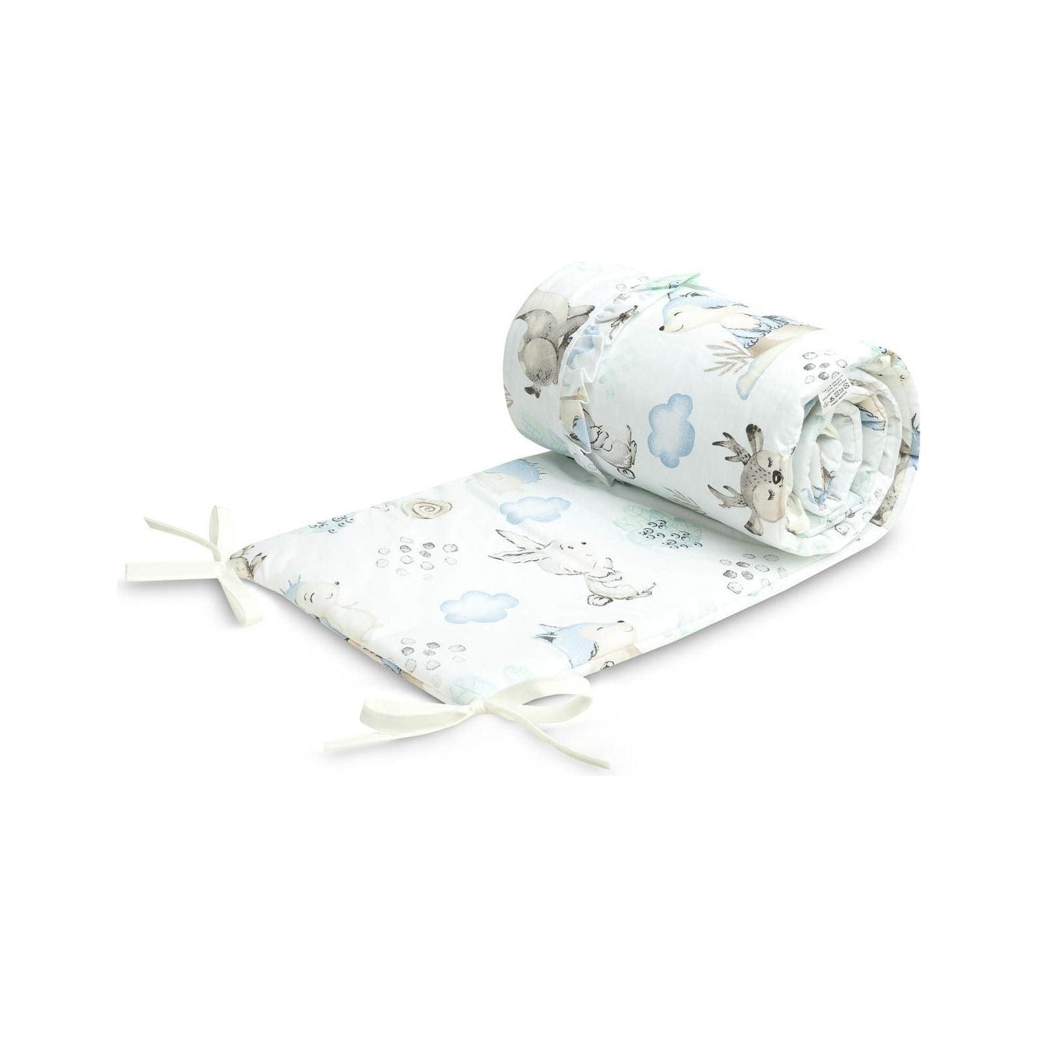 Sensillo Cot Bumper - Blue Animals