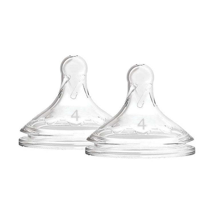 White Smoke Dr Brown's Wide Neck Level 4 Natural Flow Teats 9M+, 2 Pack